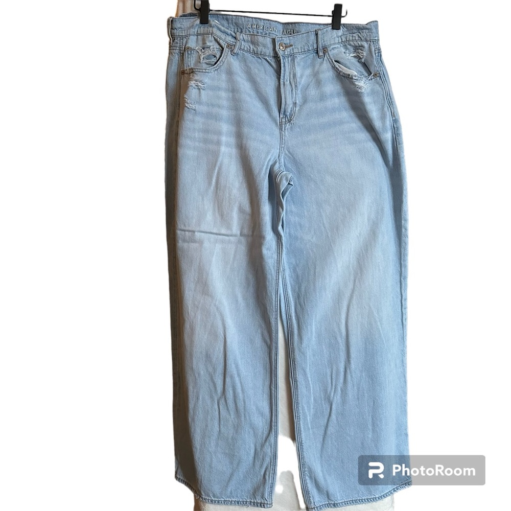 AMERICAN EAGLE DREAMY DRAPE SUPER WIDE LEG JEANS